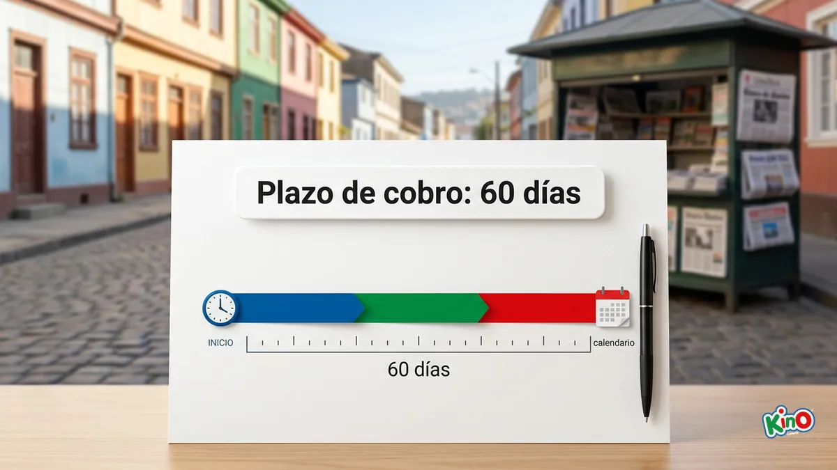 Línea de tiempo con calendario: plazo de 60 días para cobrar un premio de Kino